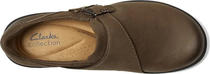 Clarks Carleigh Jazz Women's Flat Shoes Mushroom Nubuck : 5.5 B - Medium, Synthetic - Image 2