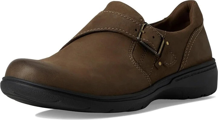 Clarks Carleigh Jazz Women's Flat Shoes Mushroom Nubuck : 5.5 B - Medium, Synthetic - Image 5