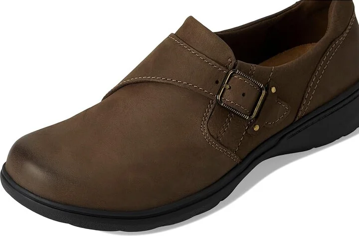 Clarks Carleigh Jazz Women's Flat Shoes Mushroom Nubuck : 5.5 B - Medium, Synthetic - Image 7