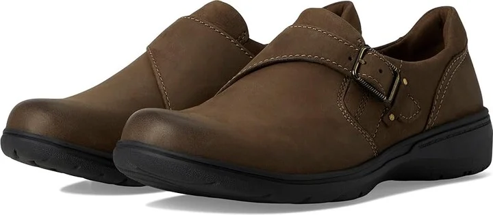 Clarks Carleigh Jazz Women's Flat Shoes Mushroom Nubuck : 5.5 B - Medium, Synthetic