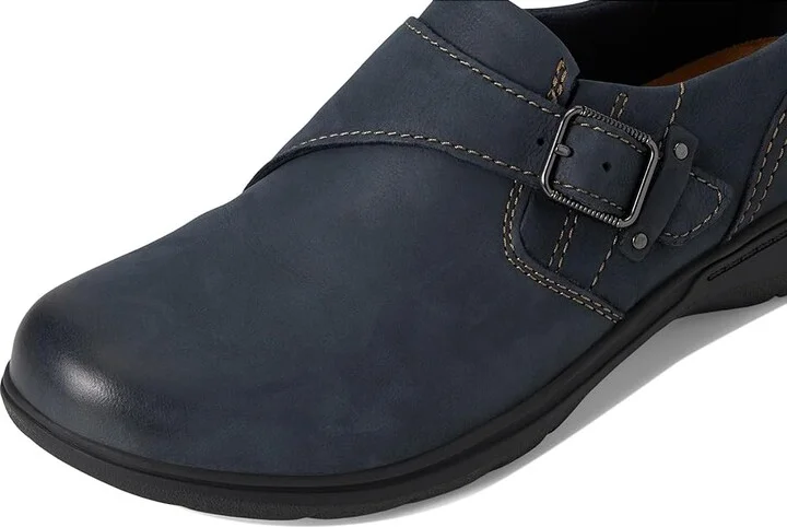 Clarks Carleigh Jazz Women's Flat Shoes Navy Nubuck : 8 B - Medium, Synthetic - Image 7