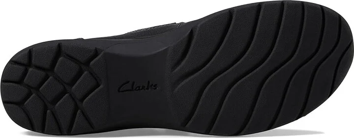 Clarks Carleigh Pearl Women's Flat Shoes Black Leather : 5.5 B - Medium, Leather/Nubuck - Image 3