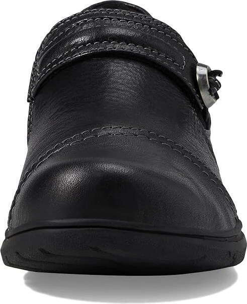 Clarks Carleigh Pearl Women's Flat Shoes Black Leather : 5.5 B - Medium, Leather/Nubuck - Image 5