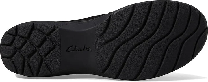 Clarks Carleigh Pearl Women's Flat Shoes Black Nubuck : 8 D - Wide, Leather/Nubuck - Image 3