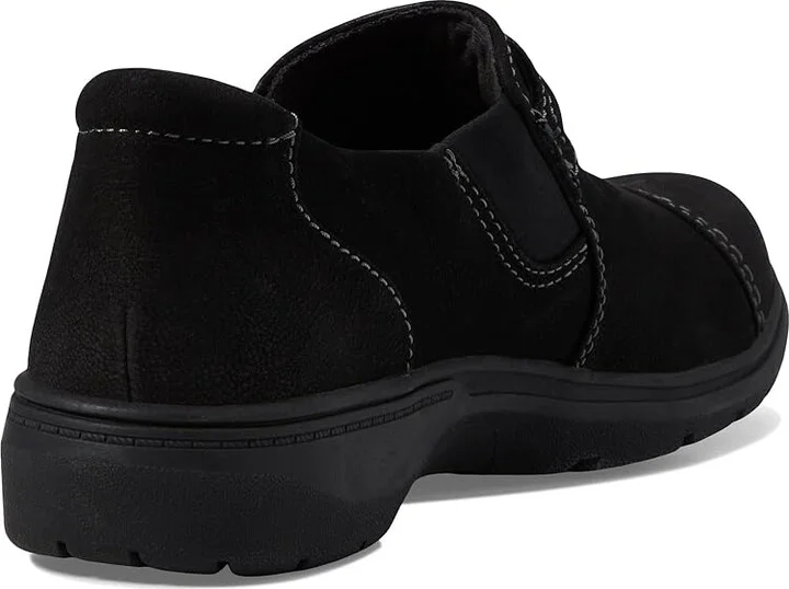Clarks Carleigh Pearl Women's Flat Shoes Black Nubuck : 8 D - Wide, Leather/Nubuck - Image 4