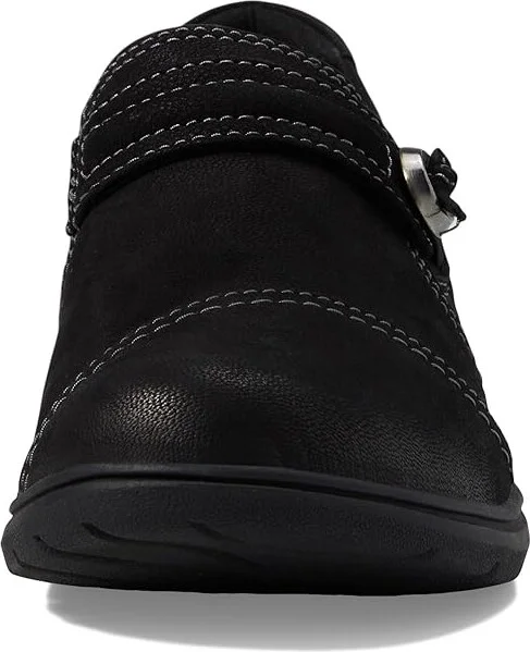 Clarks Carleigh Pearl Women's Flat Shoes Black Nubuck : 8 D - Wide, Leather/Nubuck - Image 5