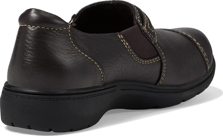 Clarks Carleigh Pearl Women's Flat Shoes Dark Brown : 9.5 B - Medium, Leather/Nubuck - Image 4