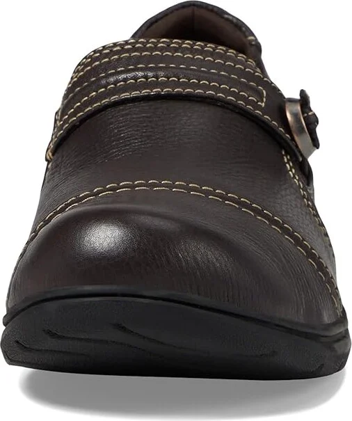 Clarks Carleigh Pearl Women's Flat Shoes Dark Brown : 9.5 B - Medium, Leather/Nubuck - Image 5