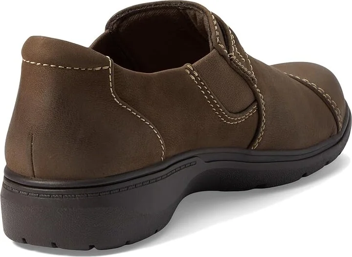 Clarks Carleigh Pearl Women's Flat Shoes Taupe Nubuck : 5 B - Medium, Leather/Nubuck - Image 4
