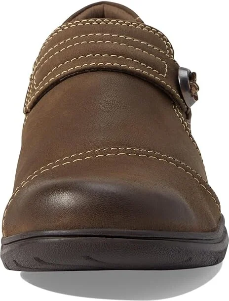Clarks Carleigh Pearl Women's Flat Shoes Taupe Nubuck : 5 B - Medium, Leather/Nubuck - Image 5