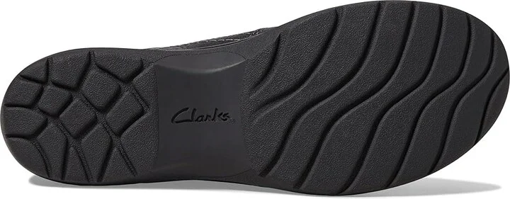 Clarks Carleigh Ray Women's Flat Shoes Black Leather : 7.5 D - Wide - Image 3