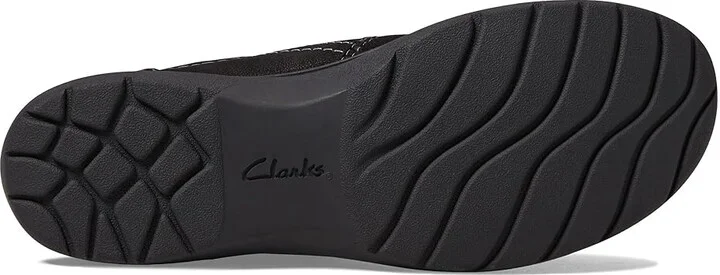 Clarks Carleigh Ray Women's Flat Shoes Black Nubuck : 7 D - Wide, Leather - Image 3
