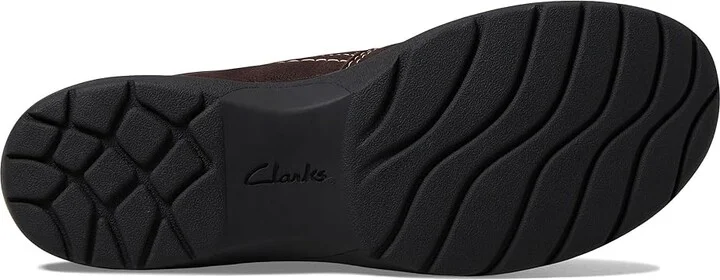 Clarks Carleigh Ray Women's Flat Shoes Dark Brown Nubuck : 5.5 B - Medium, Leather - Image 3