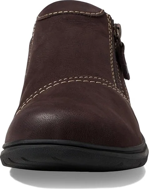 Clarks Carleigh Ray Women's Flat Shoes Dark Brown Nubuck : 5.5 B - Medium, Leather - Image 5