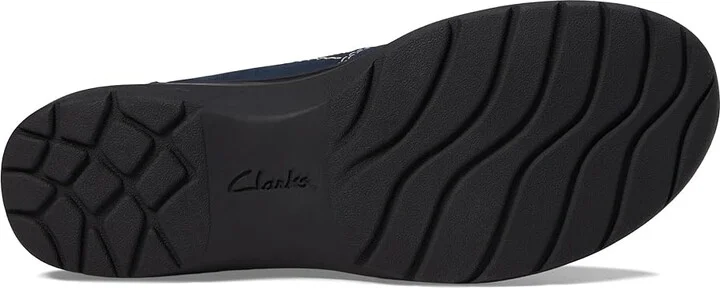 Clarks Carleigh Ray Women's Flat Shoes Navy Nubuck : 5.5 B - Medium, Leather - Image 3