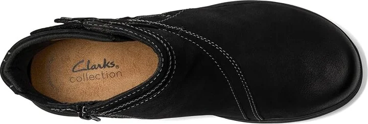 Clarks Carleigh Style Women's Boots Black Nubuck : 7 B - Medium, Leather/Rubber - Image 2