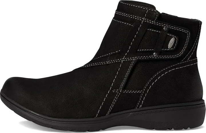 Clarks Carleigh Style Women's Boots Black Nubuck : 7 B - Medium, Leather/Rubber - Image 6