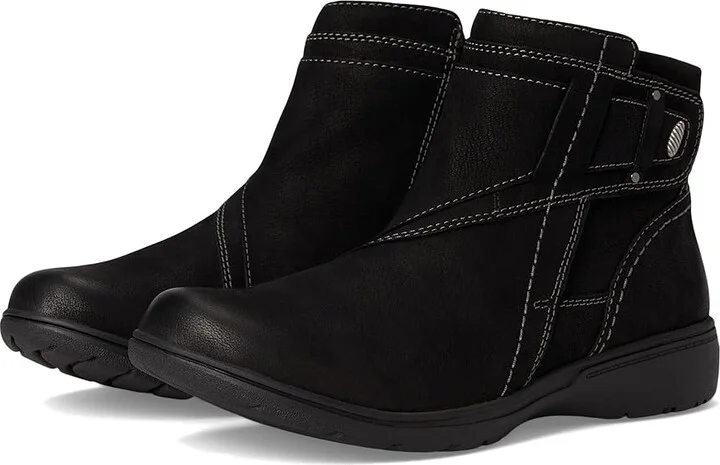 Clarks Carleigh Style Women's Boots Black Nubuck : 7 B - Medium, Leather/Rubber