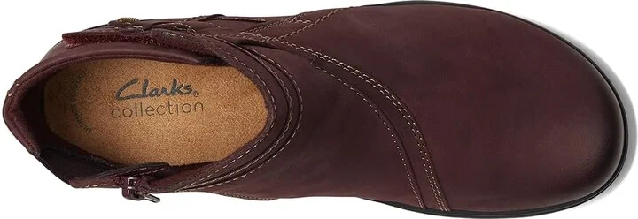 Clarks Carleigh Style Women's Boots Wine Nubuck : 6 B - Medium, Leather/Rubber - Image 2