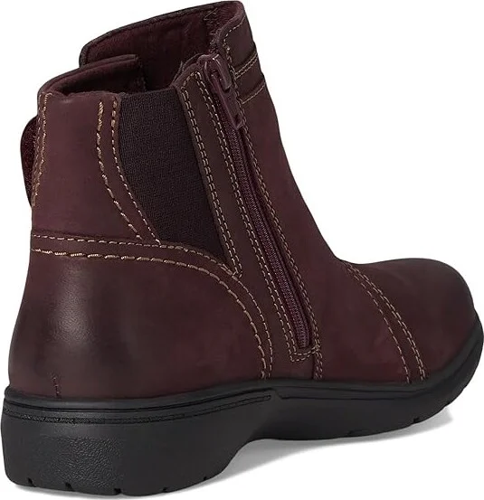 Clarks Carleigh Style Women's Boots Wine Nubuck : 6 B - Medium, Leather/Rubber - Image 4