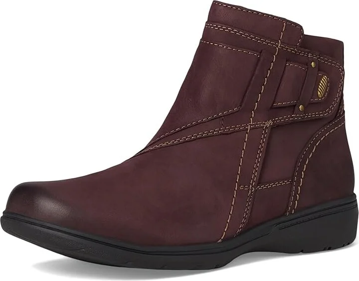 Clarks Carleigh Style Women's Boots Wine Nubuck : 6 B - Medium, Leather/Rubber - Image 5