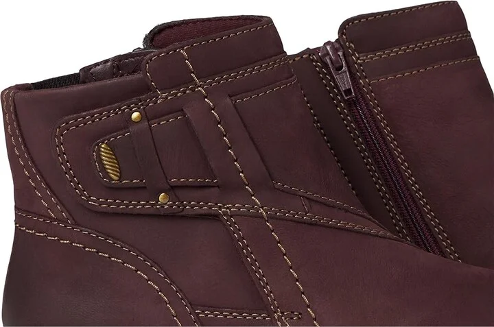 Clarks Carleigh Style Women's Boots Wine Nubuck : 6 B - Medium, Leather/Rubber - Image 7