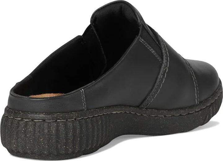 Clarks Caroline Bay Women's Slippers Black Leather : 6.5 B - Medium, Leather/Rubber - Image 4