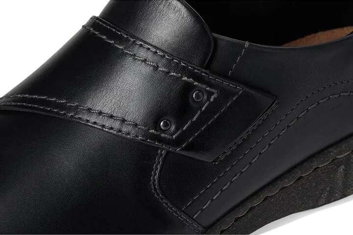 Clarks Caroline Dalia Women's Flat Shoes Black Leather : 7 D - Wide - Image 7