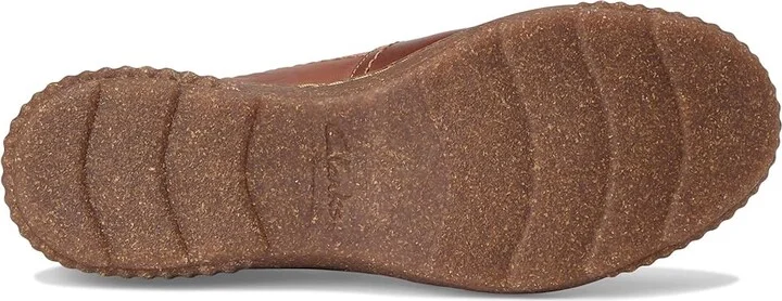 Clarks Caroline Dalia Women's Flat Shoes Tan Leather : 10 D - Wide - Image 3