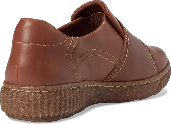 Clarks Caroline Dalia Women's Flat Shoes Tan Leather : 10 D - Wide - Image 4