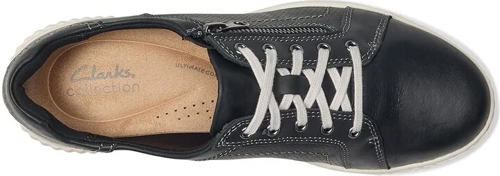 Clarks Caroline Janna Women's Shoes Black Leather 1 : 12 B - Medium - Image 2