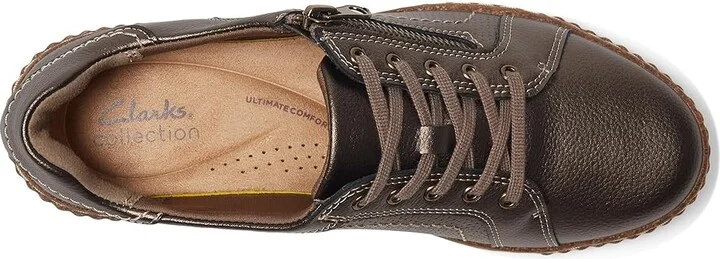 Clarks Caroline Janna Women's Shoes Bronze Metallic : 7 B - Medium, Leather - Image 2