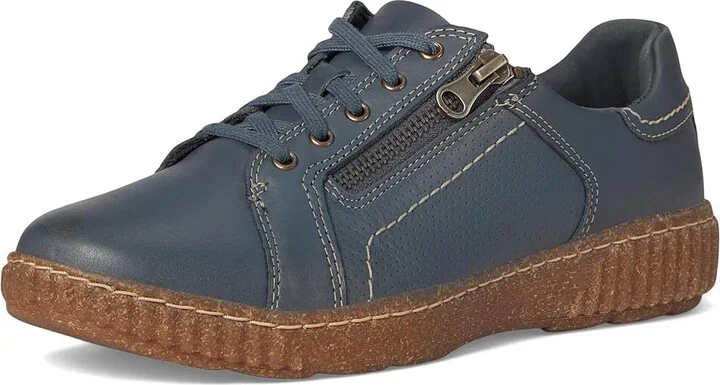 Clarks Caroline Janna Women's Shoes Dark Blue Leather : 5 B - Medium - Image 5