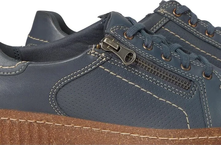 Clarks Caroline Janna Women's Shoes Dark Blue Leather : 5 B - Medium - Image 7