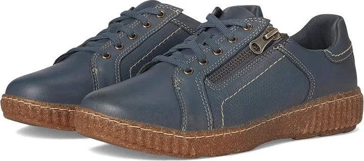 Clarks Caroline Janna Women's Shoes Dark Blue Leather : 5 B - Medium