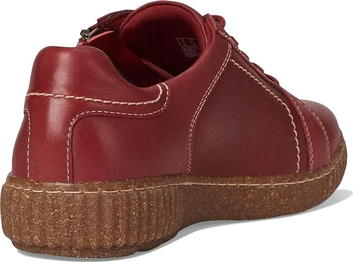 Clarks Caroline Janna Women's Shoes Red Leather : 6.5 B - Medium - Image 4