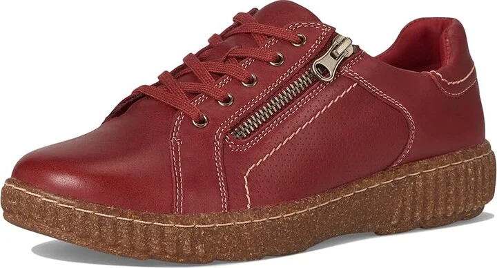 Clarks Caroline Janna Women's Shoes Red Leather : 6.5 B - Medium - Image 5