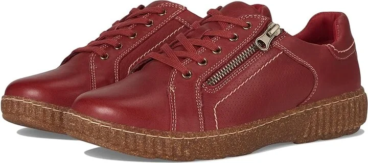 Clarks Caroline Janna Women's Shoes Red Leather : 6.5 B - Medium