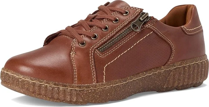 Clarks Caroline Janna Women's Shoes Tan Leather : 8 B - Medium - Image 5