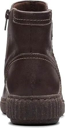 Clarks Caroline Orchid Women's Boots Dark Brown Leather : 8.5 B - Medium - Image 3