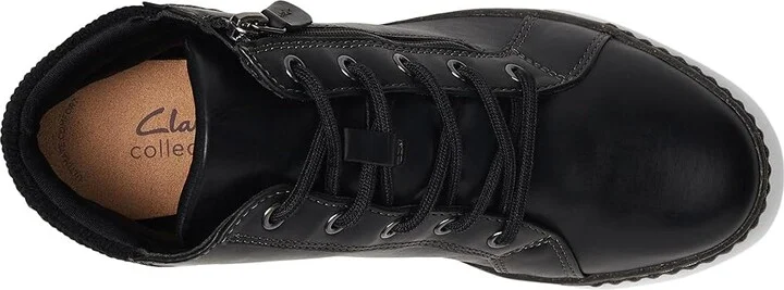 Clarks Caroline Park Women's Boots Black Combi Leather : 5 B - Medium, Textile/Leather - Image 2