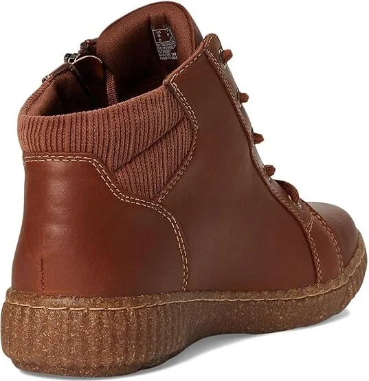 Clarks Caroline Park Women's Boots Tan Combi Leather : 6.5 B - Medium, Textile/Leather - Image 4