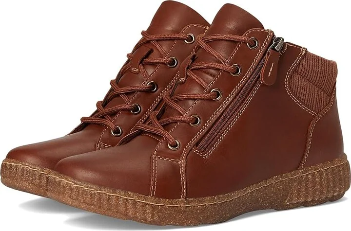 Clarks Caroline Park Women's Boots Tan Combi Leather : 6.5 B - Medium, Textile/Leather