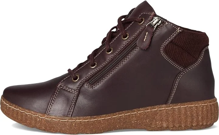 Clarks Caroline Park Women's Boots Wine Combi Leather : 5 B - Medium, Textile/Leather - Image 6
