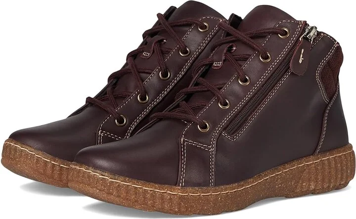 Clarks Caroline Park Women's Boots Wine Combi Leather : 5 B - Medium, Textile/Leather