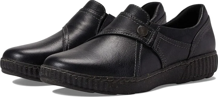 Clarks Caroline Pearl Women's Shoes Black Leather : 5 B - Medium