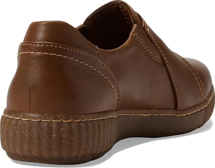 Clarks Caroline Pearl Women's Shoes Dark Tan Leather : 5 B - Medium - Image 4