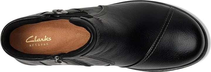 Clarks Certina Joy Women's Boots Black Leather : 8 C - Wide - Image 2