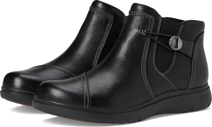 Clarks Certina Joy Women's Boots Black Leather : 8 C - Wide