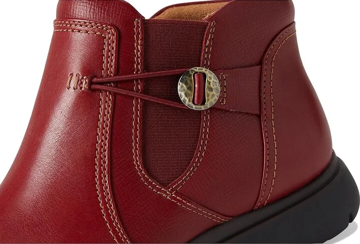 Clarks Certina Joy Women's Boots Red Leather : 7.5 C - Wide - Image 7